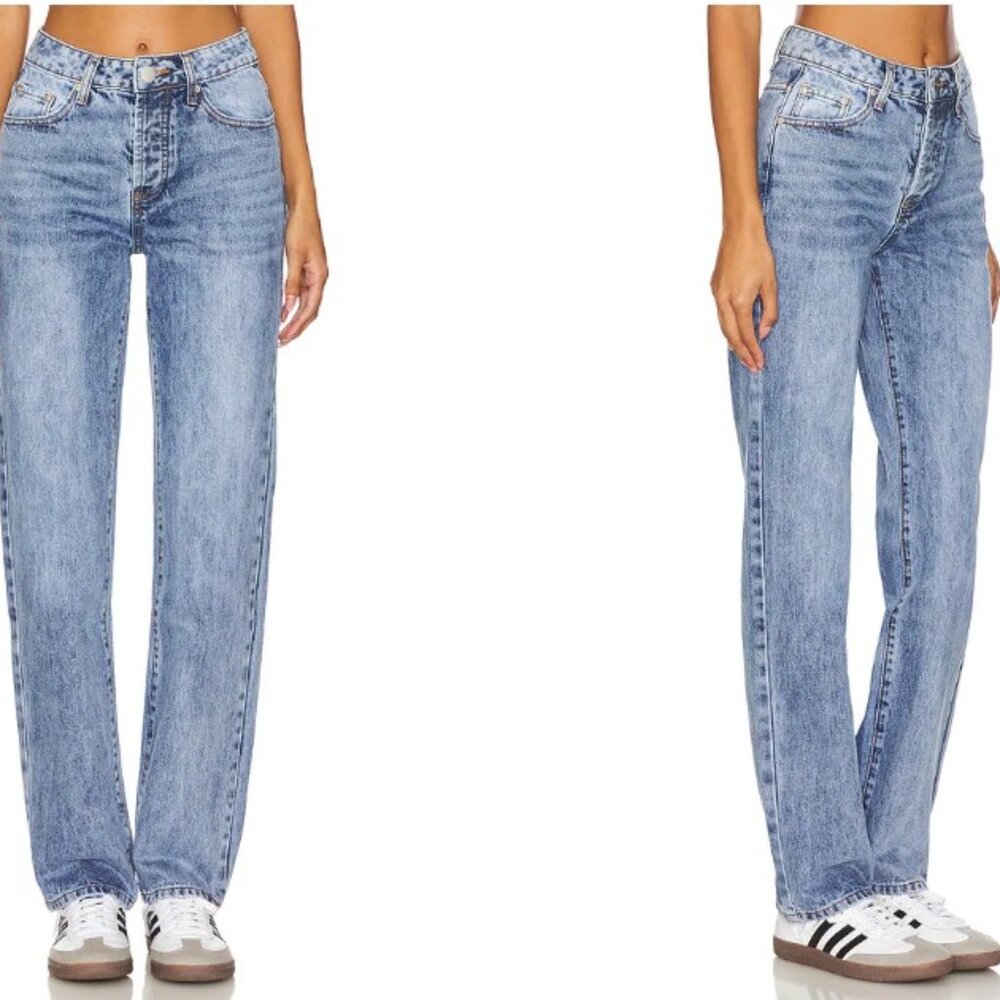 superdown Light Blue Straight Leg Jeans